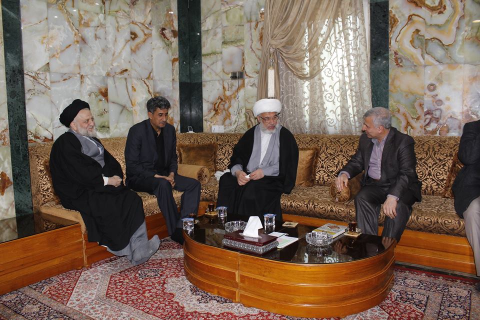 زيارة السيد الشهرستاني لسماحة الشيخ عبد المهدي الكربلائي ( دام عزه)