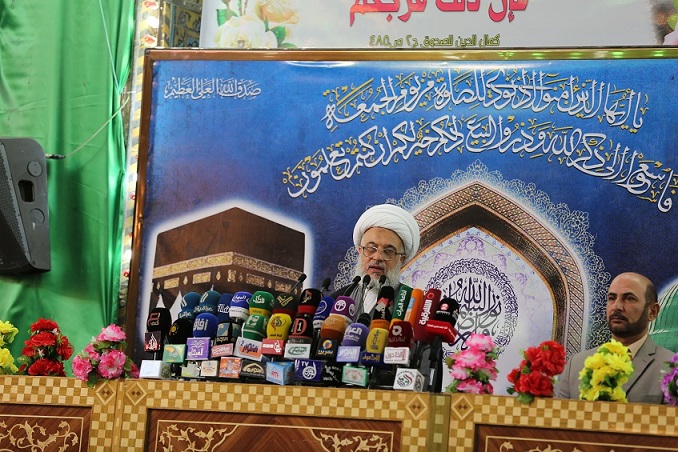 المرجعية العليا تصف رجال القوات العراقية التي تقاتل الدواعش بـ(رجال صدقوا ما عاهدوا الله عليه) وتدعو لبدء صفحة جديدة بالعراق