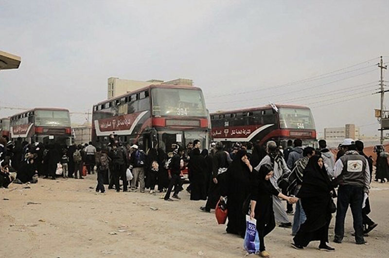 بدء رحلة عودة ملايين الزائرين المشاركين في زيارة اربعينية الامام الحسين (عليه السلام)