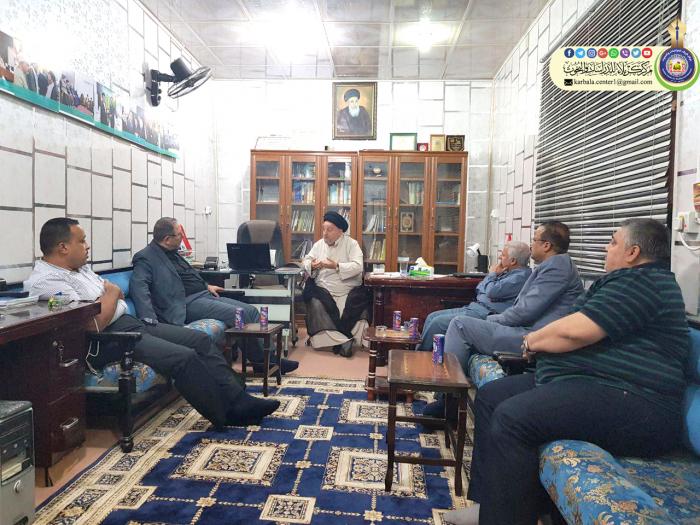 رئيس مركز الكلمة في النجف الاشرف يستقبل وفد مركز كربلاء للدراسات والبحوث