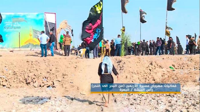 انطلاق رحلة العشق الحسيني من منطقة رأس البيشة في مدينة البصرة