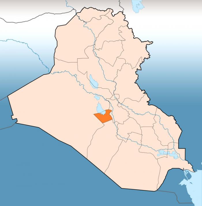 الموقع الجغرافي لمدينة كربلاء المقدسة