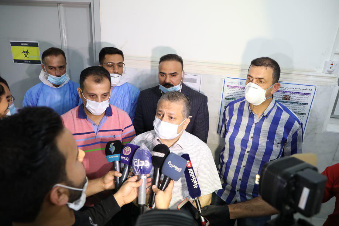 محافظ كربلاء يشيد بتعاون العتبة الحسينية المقدسة في محاربة فيروس كورونا