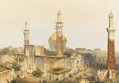 لوحة للحرم الحسيني المقدس بريشة رسام بريطاني شهير في القرن التاسع عشر