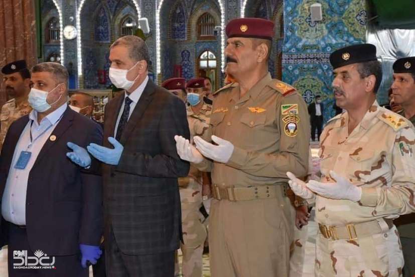 وزير الداخلية ورئيس اركان الجيش في كربلاء