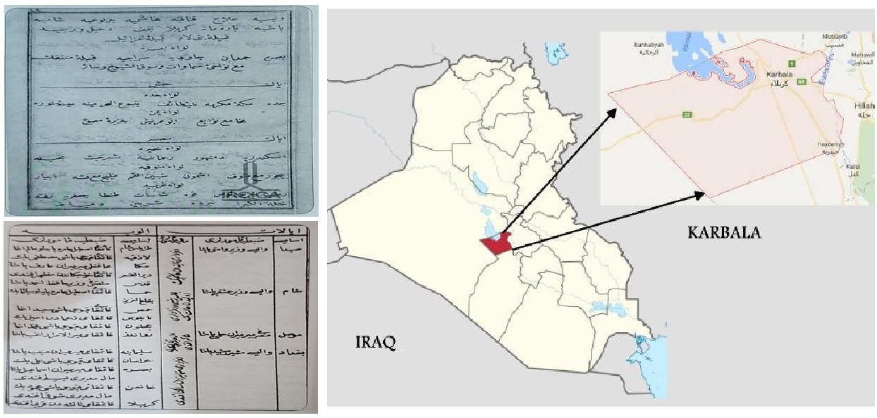 The Administrative Divisions of the Karbala District, Ottoman Documents