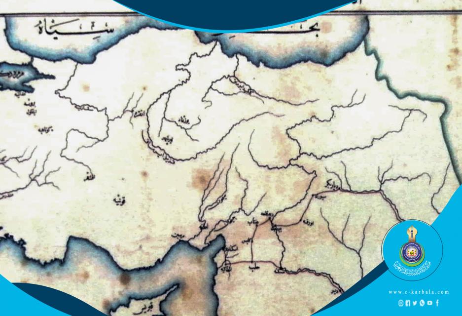 مركز كربلاء للدراسات والبحوث ينشر خارطة عثمانية نادرة للطريق البري بين كربلاء وولاية بغداد