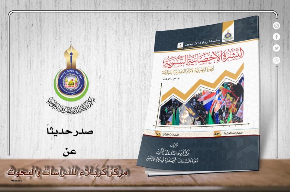 مركز كربلاء للدراسات والبحوث يصدر النشرة الإحصائية لزيارة الأربعين لعام 2020