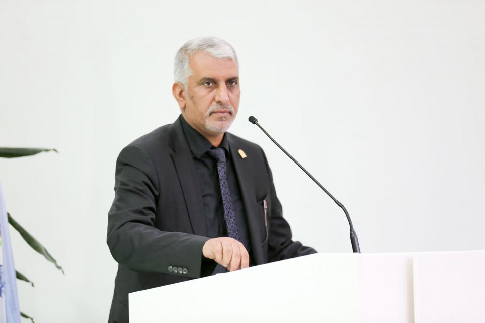 رئيس جامعة كربلاء يلقي الكلمة الترحيبية الخاصة بمؤتمر زيارة الأربعين
