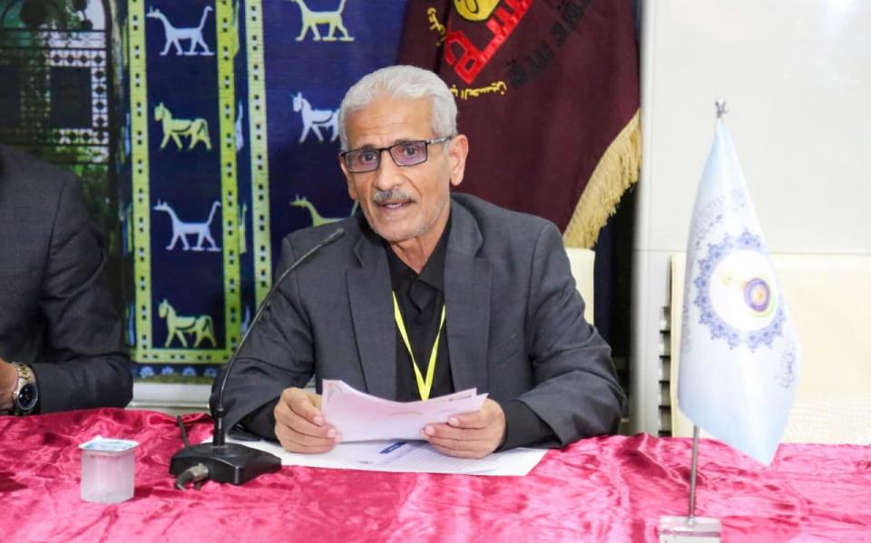 صورة || رئيس اللجنة العلمية نذير الهنداوي يلقي البيان الختامي لمؤتمر زيارة الاربعين