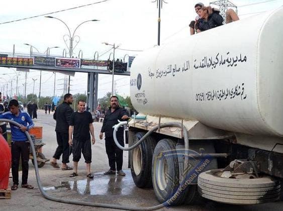 ماء كربلاء : الخطة اربع محاور وبواقع 163 آلية خلال الزيارة ! 