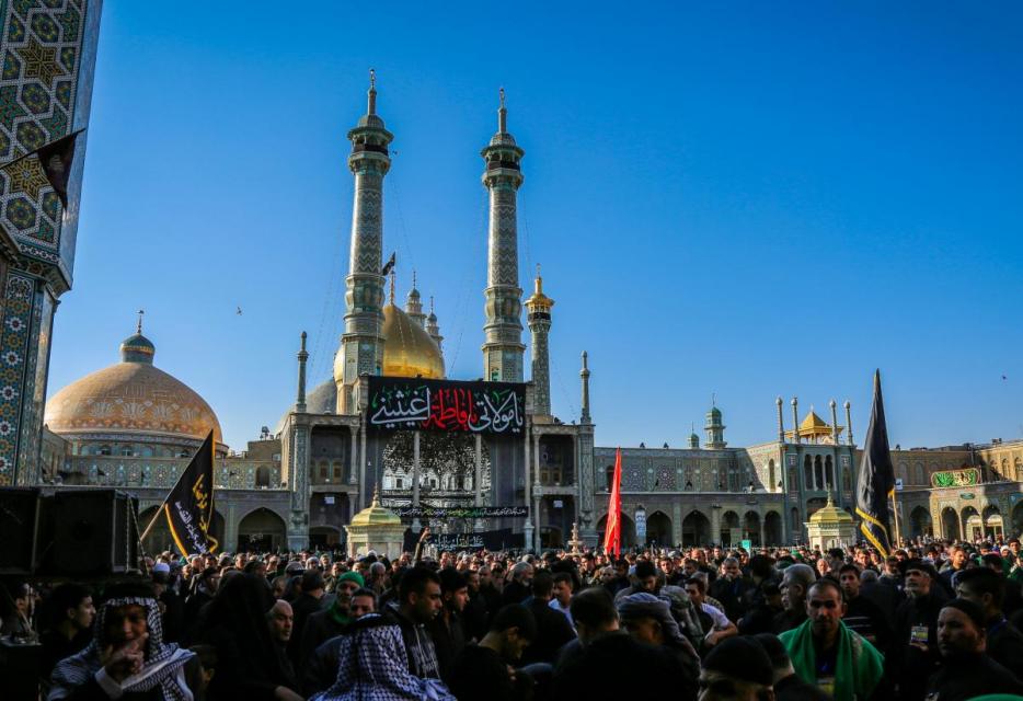 People of Karbala preparing to commemorate the death anniversary of Lady Masumah in her holy shrine