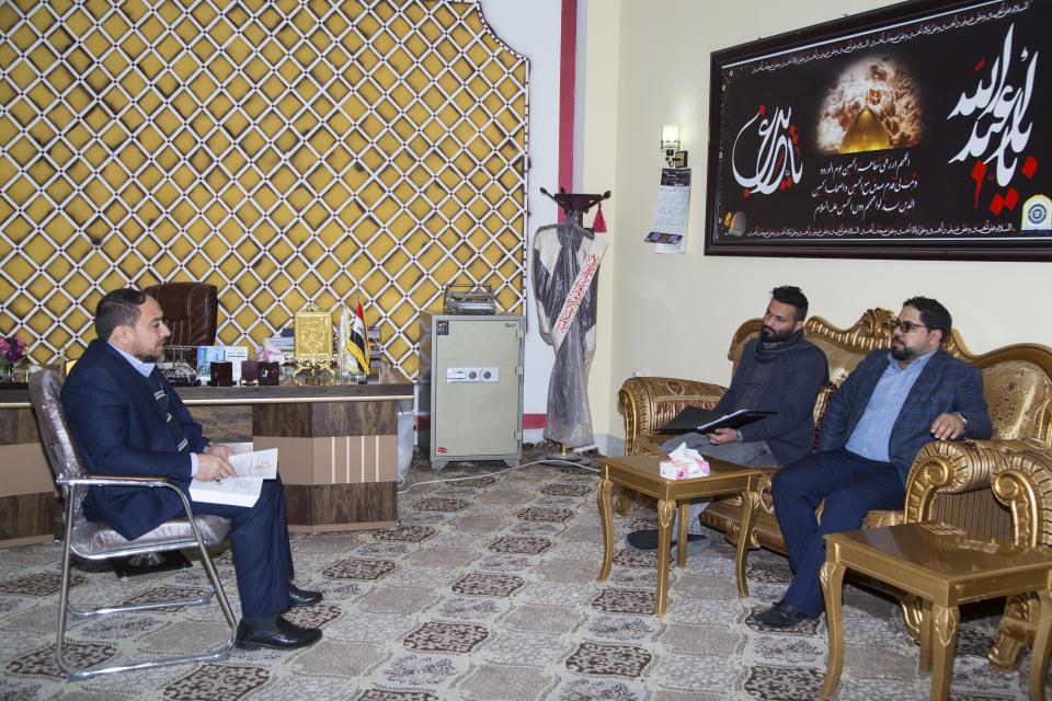وفد مركز كربلاء في زيارة لكليتي القانون والعلوم الاسلامية في جامعة كربلاء