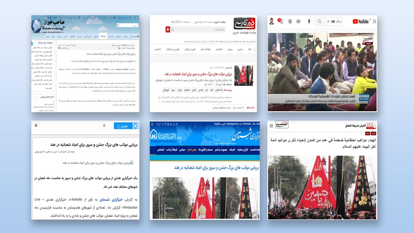 إهتمام إقليمي ودولي واسع بتقرير مترجم لمركز كربلاء عن مراسيم إحياء الزيارة الشعبانية في الهند