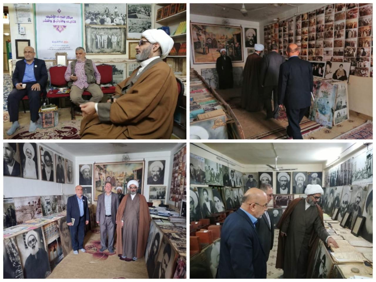 مركز النجف للتأليف والتوثيق والنشر يقدم وثائق تخص ثورة العشرين لمركز كربلاء للدراسات والبحوث