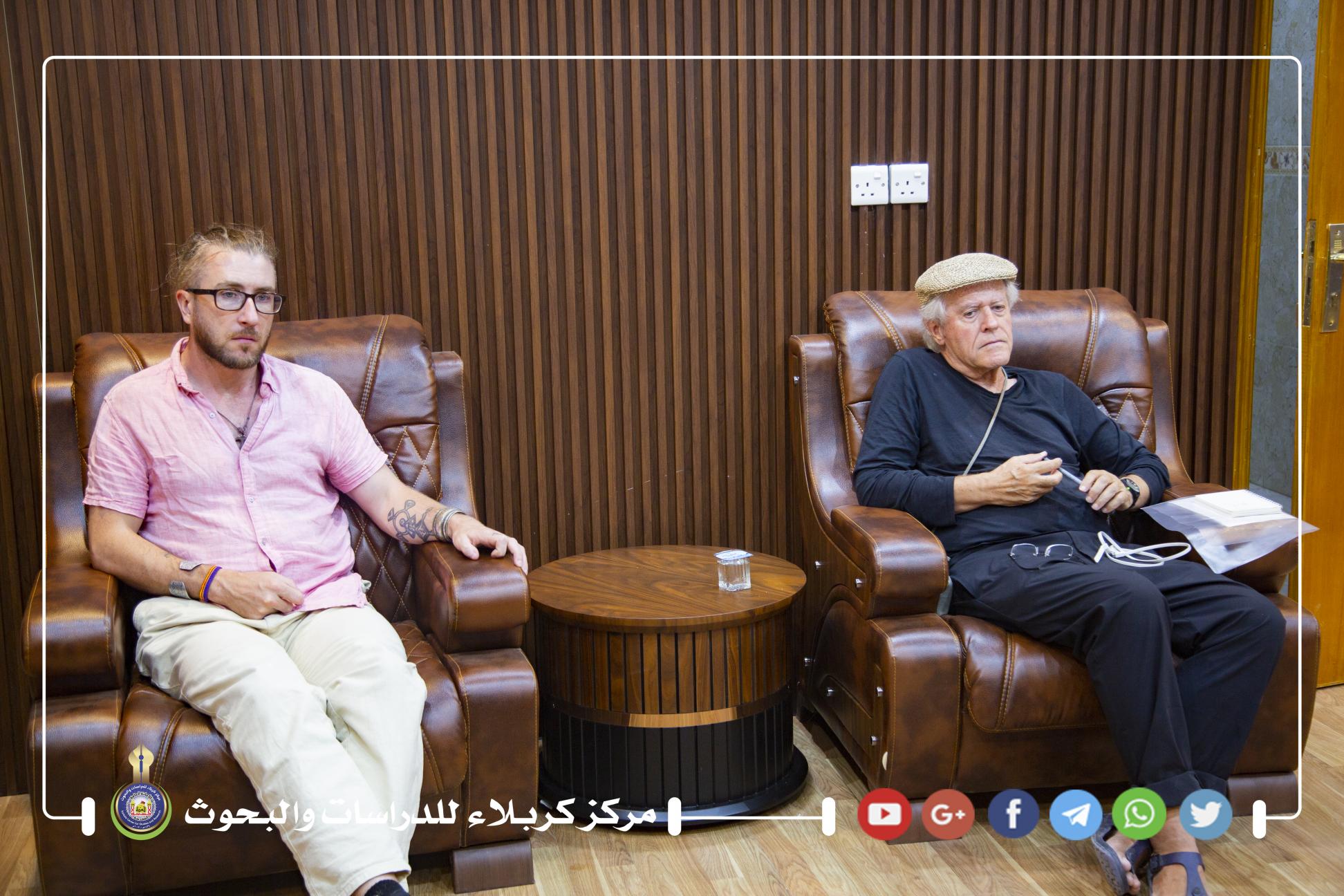 صحفيين وباحثين دوليين في زيارة علمية لمركز كربلاء للدراسات والبحوث