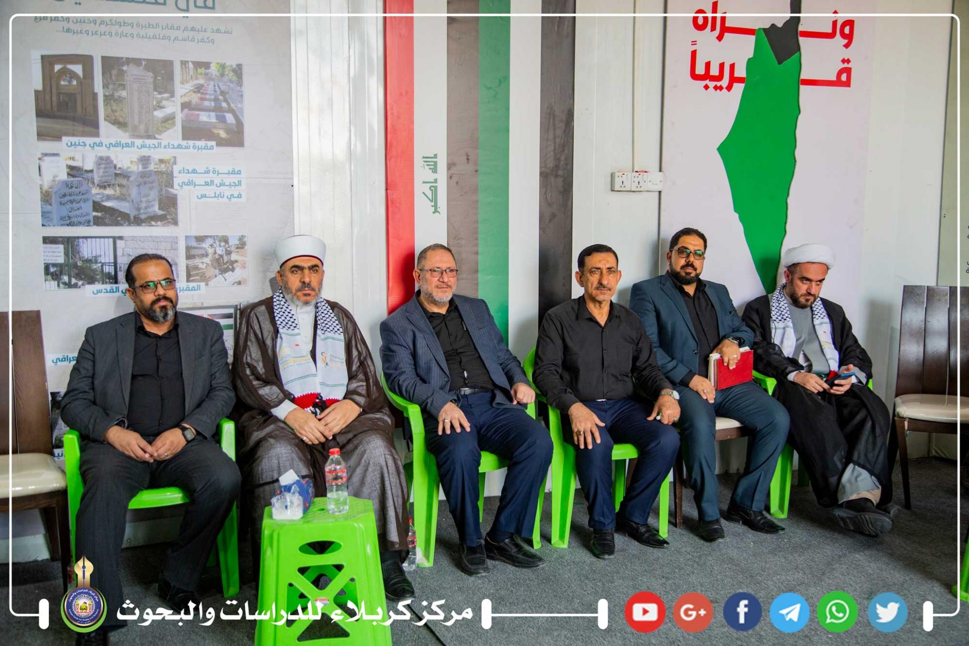 في جوله ميدانية .. وفد مركز كربلاء يزور موكب النداء الاقصى