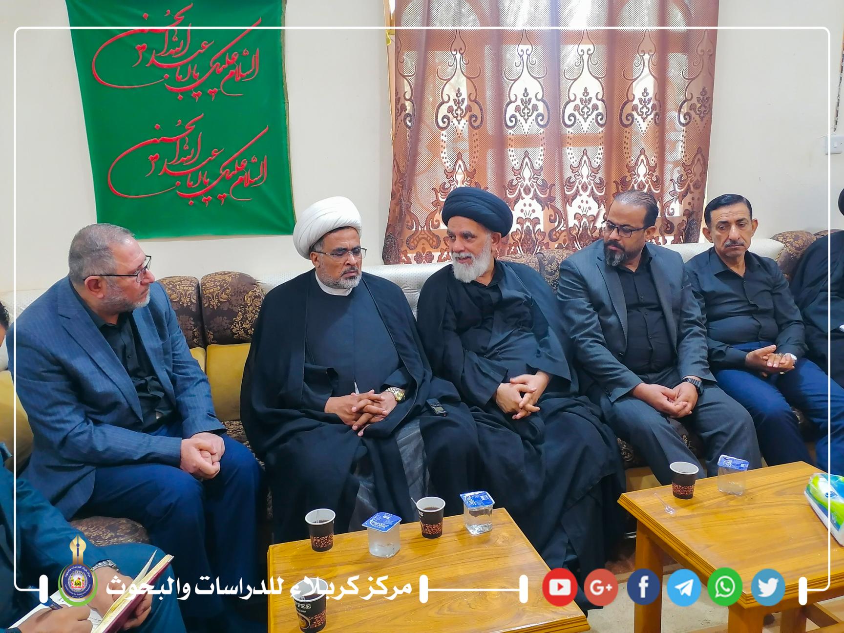 وفد مركز كربلاء يزور موكب العتبتين الحسينية والعباسية