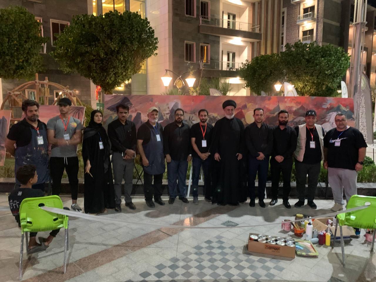صور || وفد مركز كربلاء للدراسات والبحوث يجري جولة ميدانية في المعرض الدولي لزيارة الأربعين