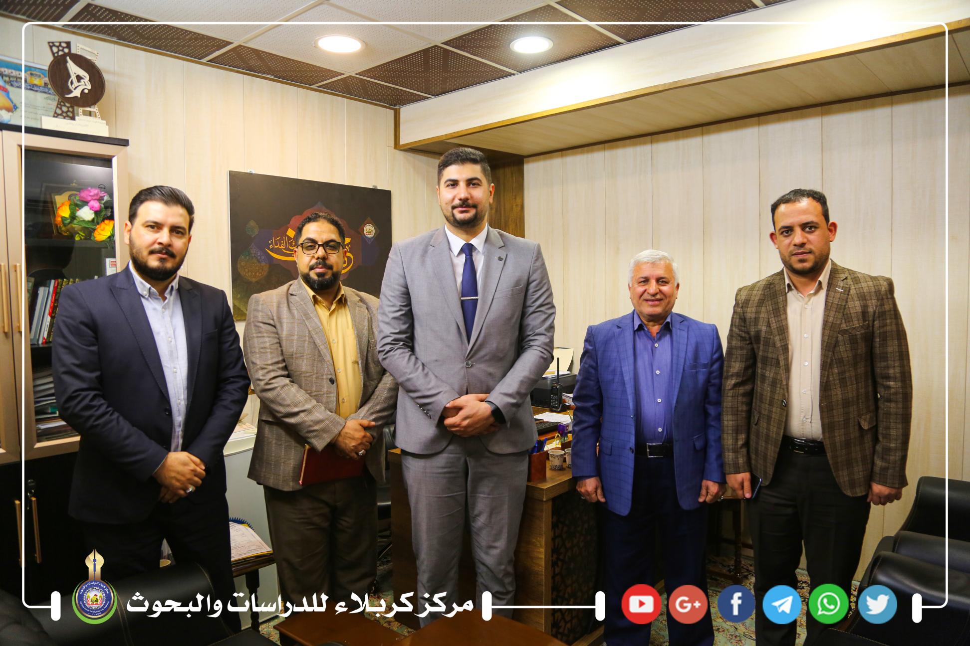 وفد مركز كربلاء يزور قسم الاعلام في العتبة الحسينية المقدسة ويبحث افاق التعاون المشترك