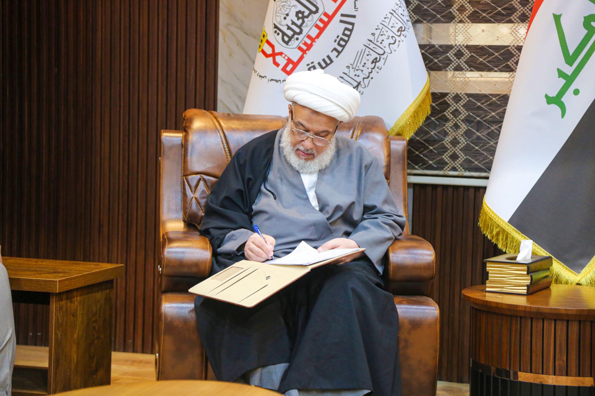 التقرير المفصّل لزيارة سماحة الشيخ عبد المهدي الكربلائي المتولي الشرعي للعتبة الحسينية المقدسة لمركز كربلاء للدراسات والبحوث