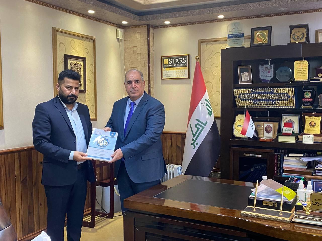 رئاسة جامعة بابل تستقبل وفد مركز كربلاء للدراسات والبحوث