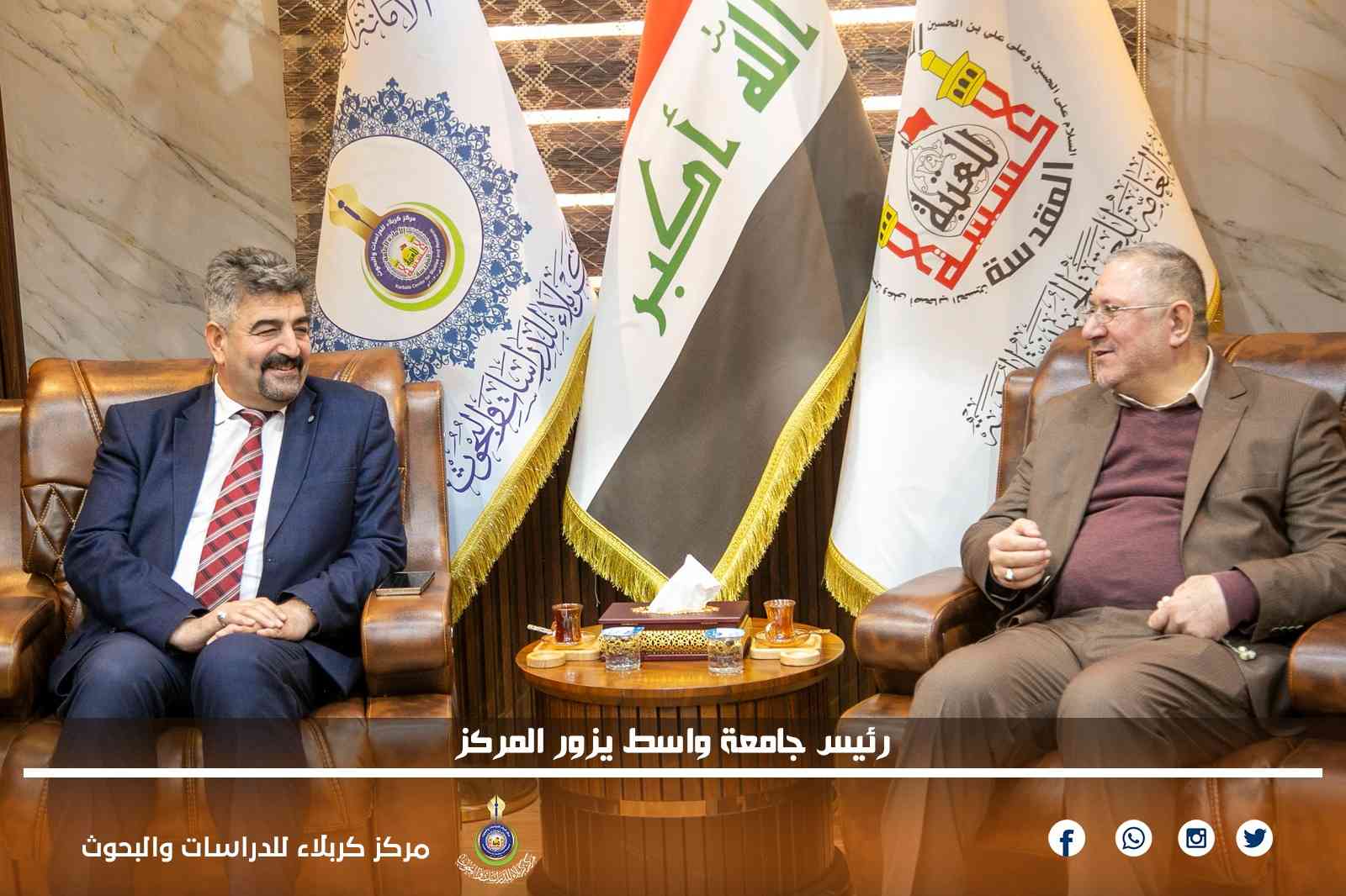 رئيس جامعة واسط يزور المركز