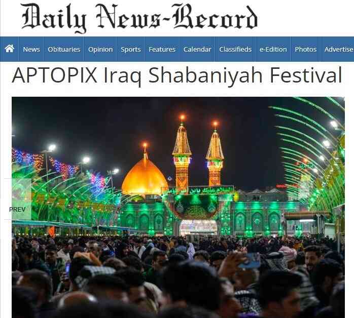 في مشهدٍ قل نظيره... الزيارة الشعبانية تتصدر واجهة صحيفة عالمية