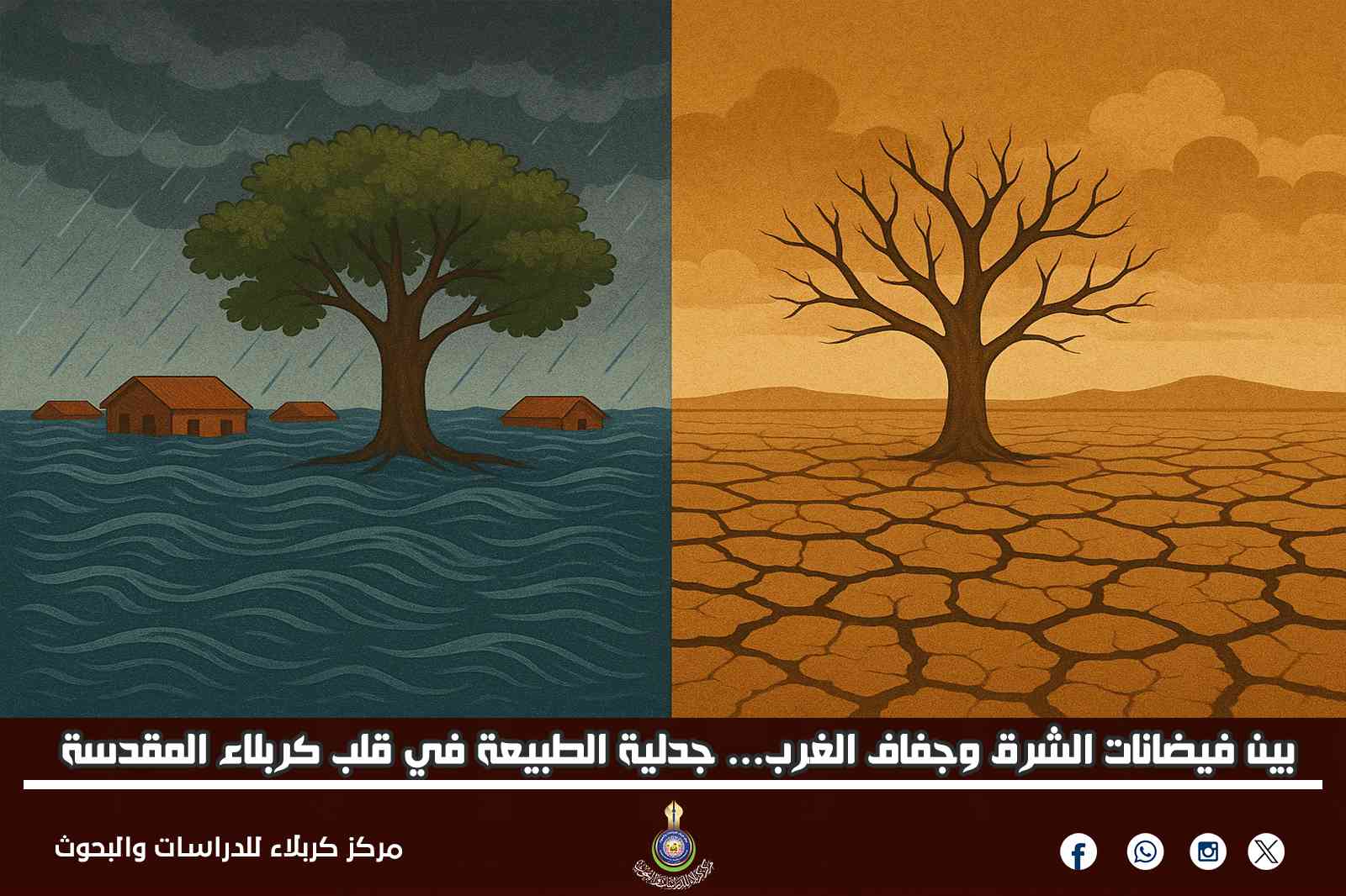 بين فيضانات الشرق وجفاف الغرب... جدلية الطبيعة في قلب كربلاء المقدسة