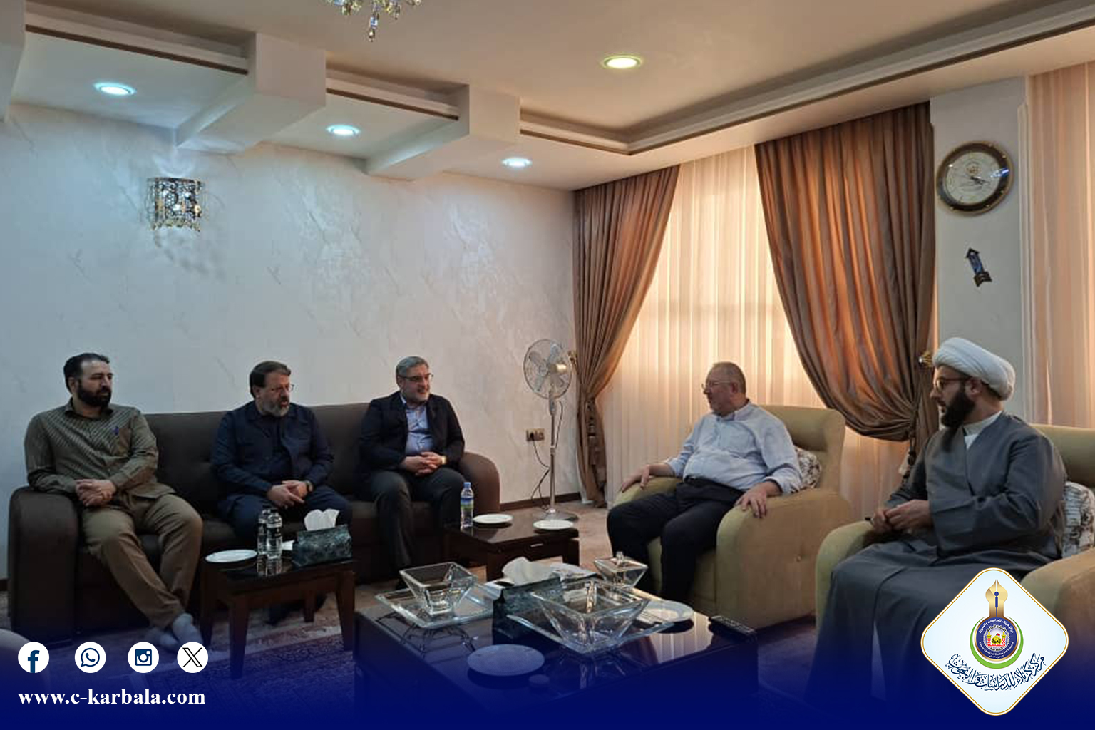 مدير مركز كربلاء يستقبل وفداً من حوزة قم العلمية لتعزيز التعاون الثنائي