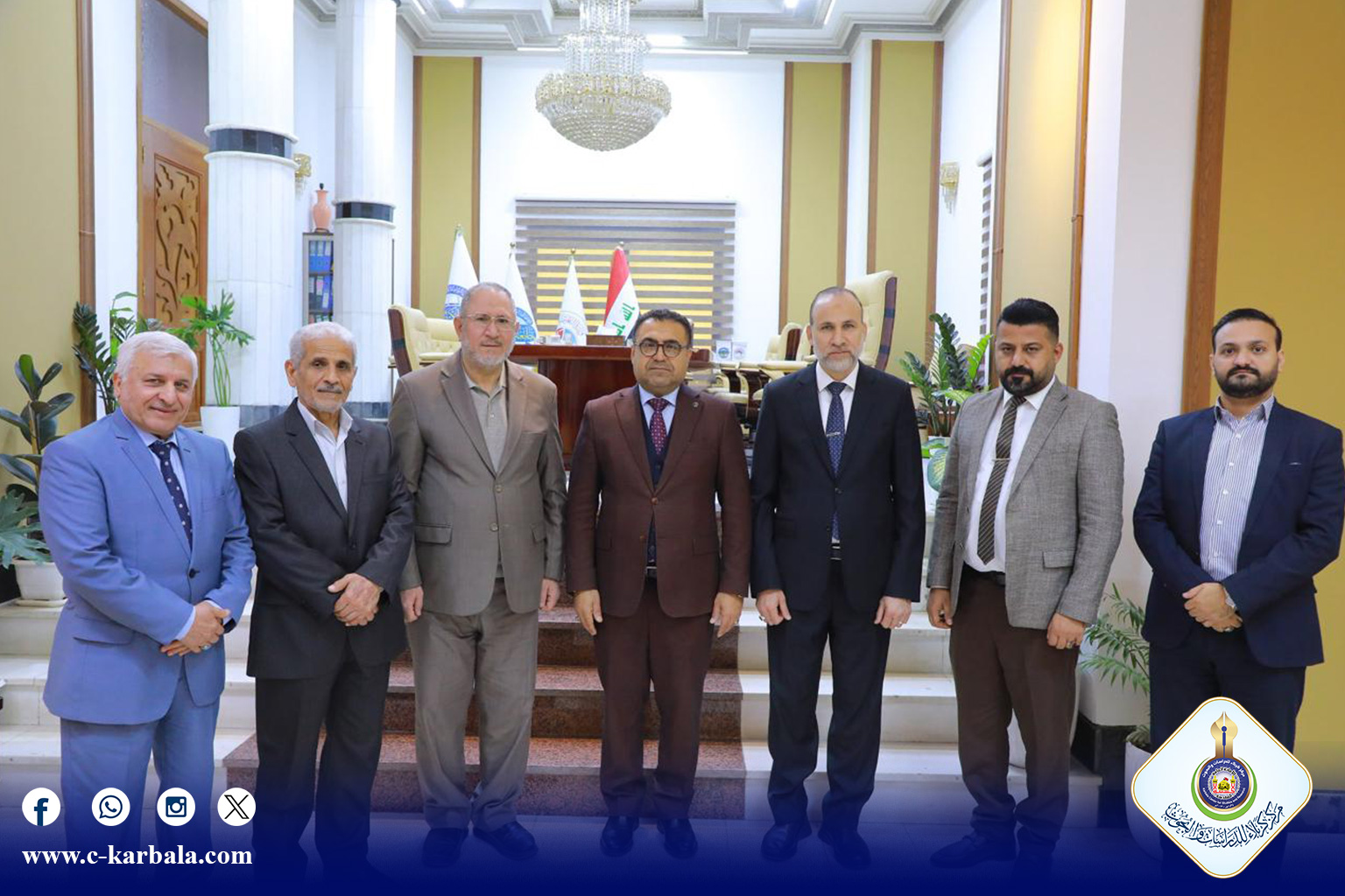 مركز كربلاء للدراسات والبحوث يوسّع تعاونه الأكاديمي عبر اجتماع مع رئيس جامعة الكرخ للعلوم استعدادًا للمؤتمر الدولي العاشر لزيارة الأربعين
