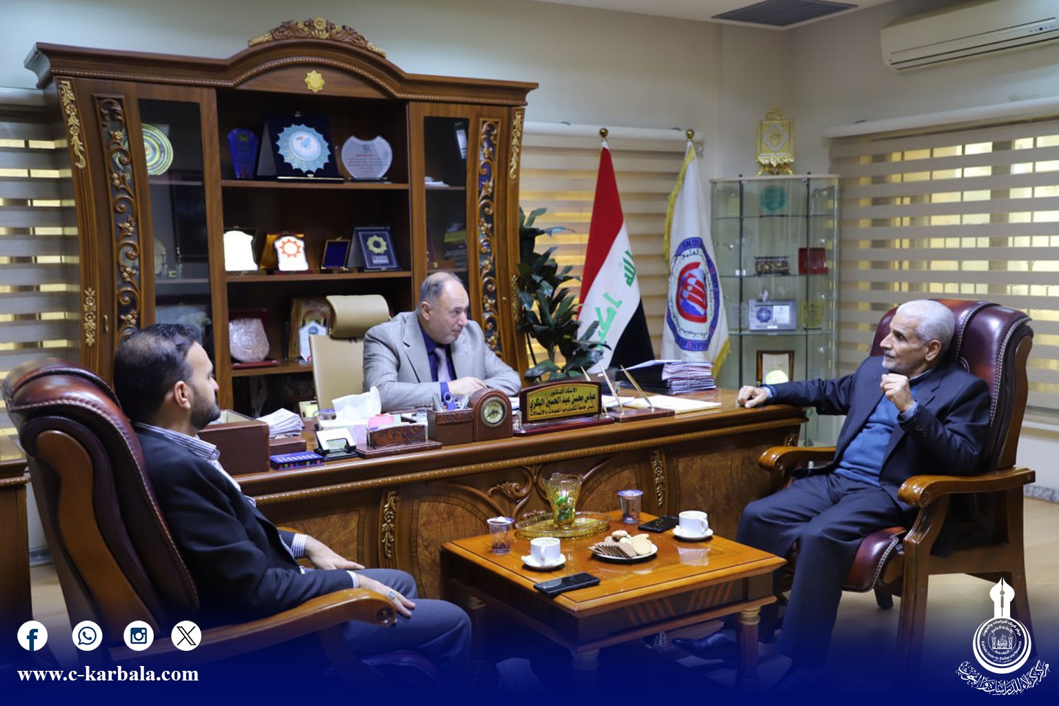 مركز كربلاء وجامعة تكنولوجيا المعلومات يبحثان توظيف الذكاء الاصطناعي في مؤتمر الأربعين الدولي